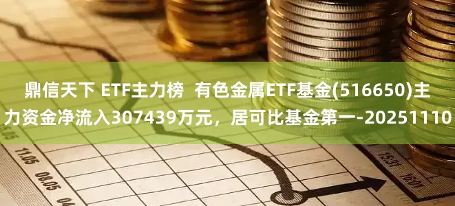 鼎信天下 ETF主力榜  有色金属ETF基金(516650)主力资金净流入307439万元，居可比基金第一-20251110